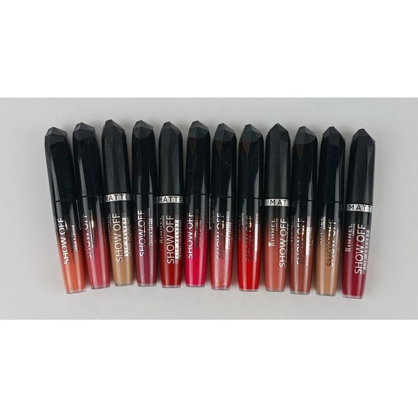 12 PACK MIXED LOT RIMMEL SHOW OFF LIP LACQUER