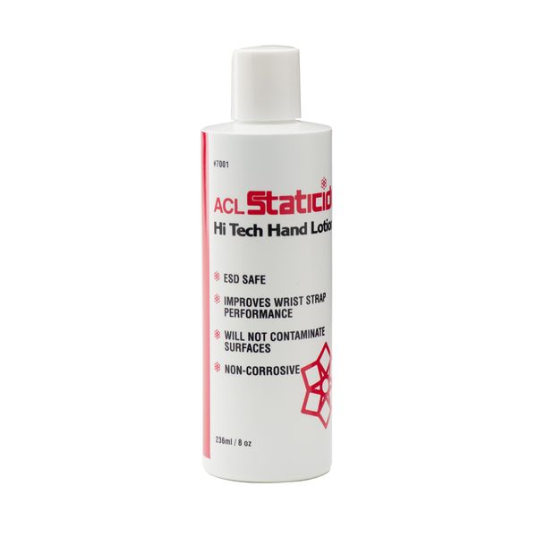 ACL Staticide 7001FF Hand Lotion, Unscented, 8 oz, Bottle