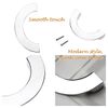 2Pcs Door Pull Handle for Cabinet Wardrobe Drawer Pull Handle Knobs Fashion Semicircular Semicircle- Silver