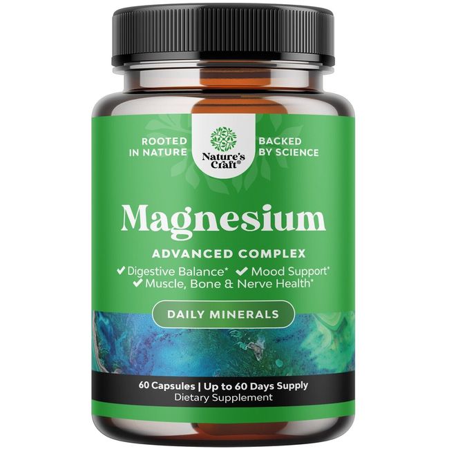 High Absorption Magnesium Complex Supplement - Pure Magnesium Citrate 500mg