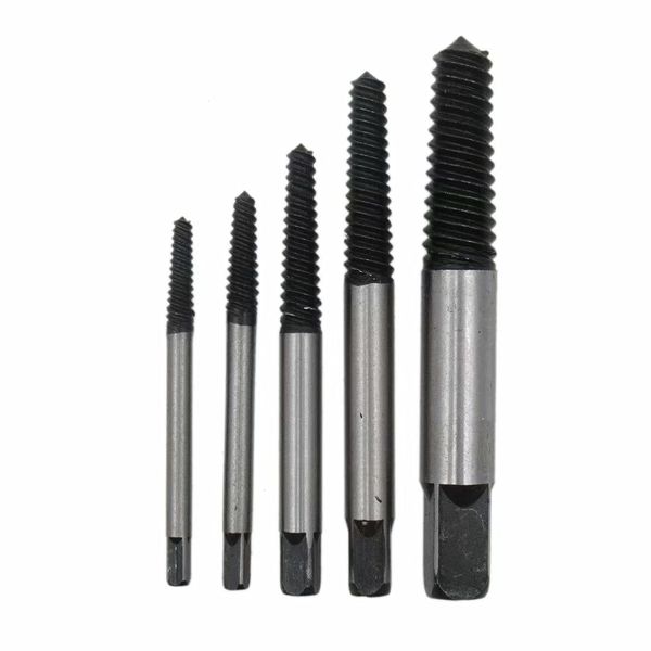 2025 New Upgraded Replacement Part 5pcs Screw Extractor Set Easy Out Drill Bits Guide Broken Damaged Bolt Remover Screw Extractor