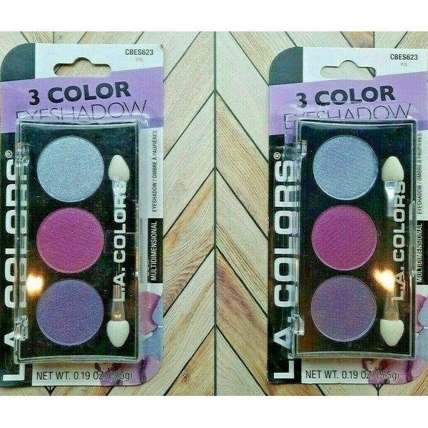 LA COLORS Eyeshadow Palette 2 Pack IRIS 3 Colors For Daily Use FREE SHIPPING