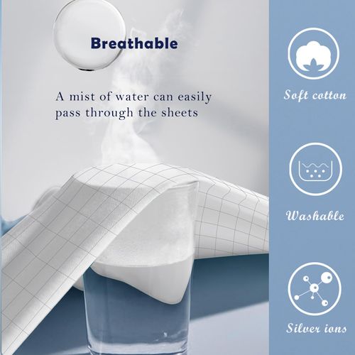Grounding Sheet Organic Cotton Flat Grounding Sheets with Silver Fiber,Grounded Bed Sheets for Sleep Stress Health,Earth Connected Sheets with Grounding Cord (White, 35x90Inch)