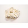 Violet and Brooks Embellished Scrunchie - Cream