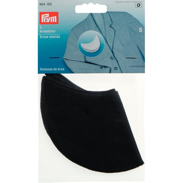 PRYM Armblätter 2er Pack, Farbe: schwarz, Größe: S