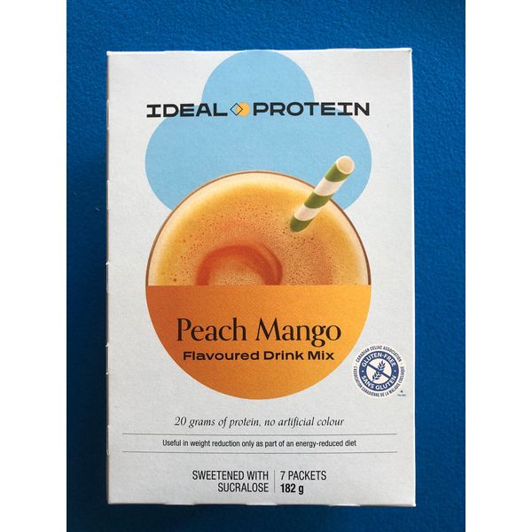 Ideal Protein Peach & Mango Drink Mix - 7 Packets - EXP 12/31/24 - FREE SHIPPING