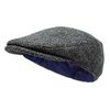 Borges & Scott The Galway – Irish Tweed Flat Cap - Pebble Herringbone - Medium (57-60cm)
