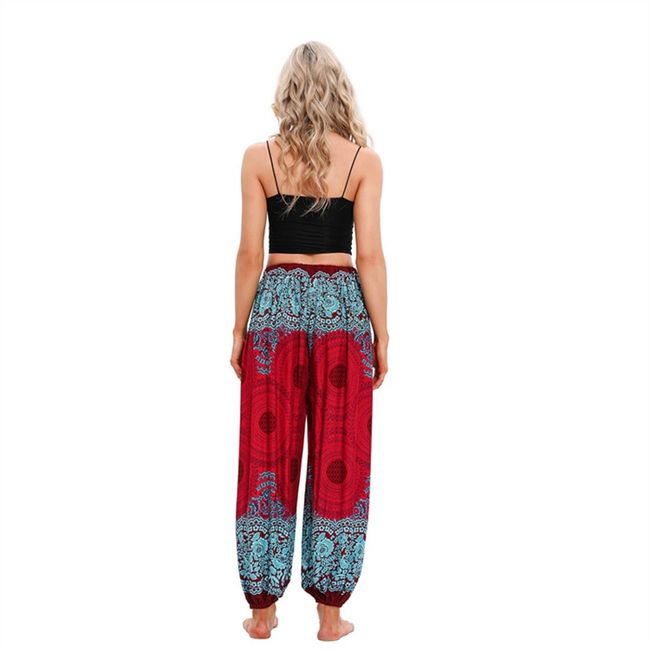 Pantalones de Yoga Mujer Boho Hippie Harén Panalones De Mujer Spodnie  Damskie Cintura Alta Baggy Pantalon Taille Haute Pour Femme Zumba