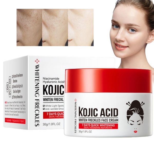 Kojic Acid Cream,Dark Spot Remover for Face,Skin Lightening Cream for Anti Aging,Dark Spot Correcting Glow Serum,Face Moisturizer for Women,Pigmentation Removal Cream,Freckle Removal Cream,Dark Spots