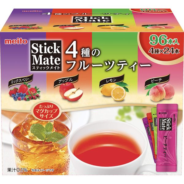 Meito Sangyo Stick Mate Fruit Tea Assortment, 96P Instant (Stick)