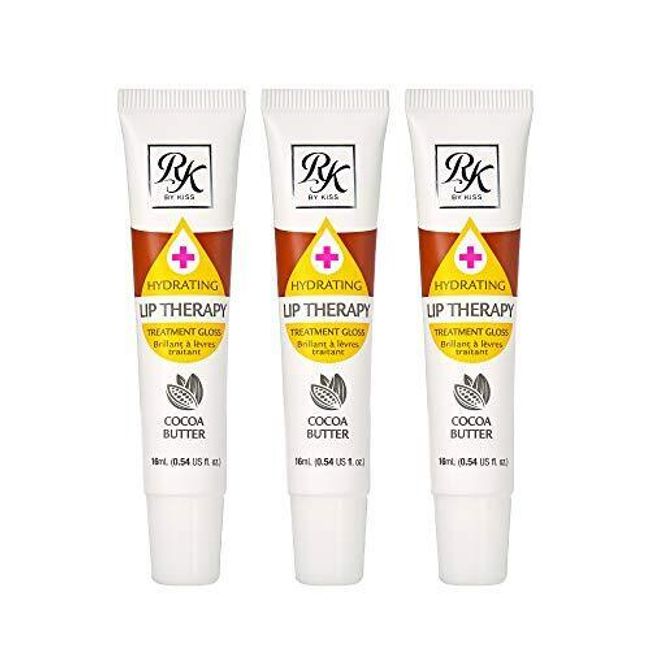 Ruby Kisses Hydrating Lip Therapy Treatment Gloss Cocoa Butter RLO03D1 (3 PACK)