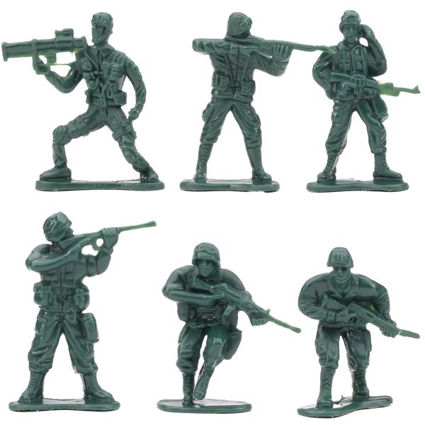 Entervending Army Men Action Figures - 2” Small Soldiers for Boys - 50 Pcs Green Army Soldier Toy Playset - Military Toys - Army Party Favor Decoration