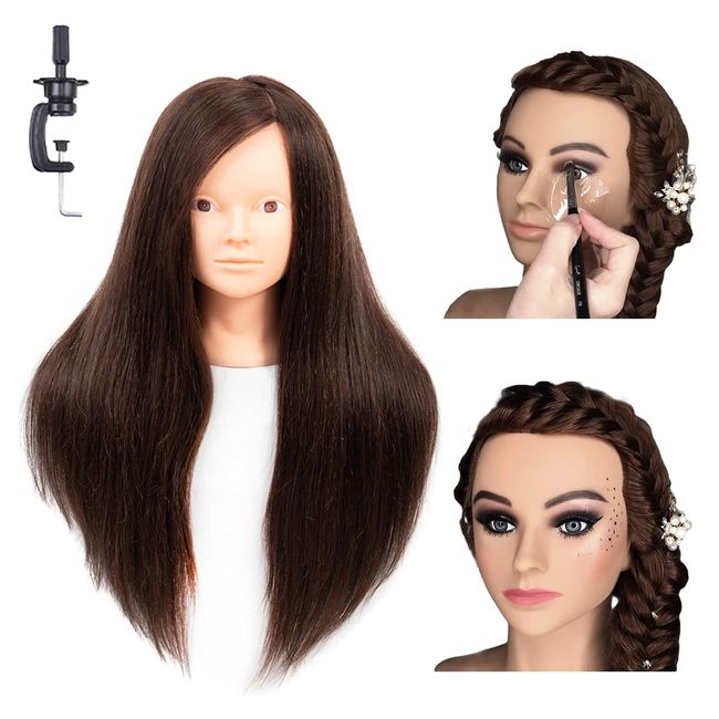 Can Be Curled Mannequin Dolls 60% Real Human Hair Training