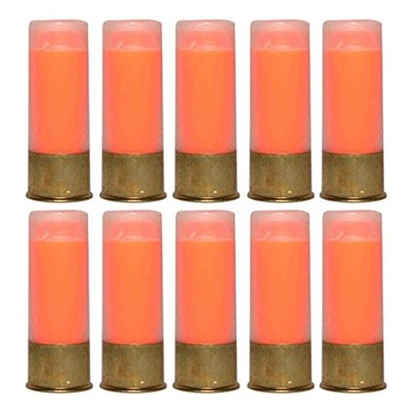 St Action Pro 12GA Gauge Shotgun Safety Trainer Cartridge Dummy Shell Rounds with Brass Case, Orange, 10 Pack