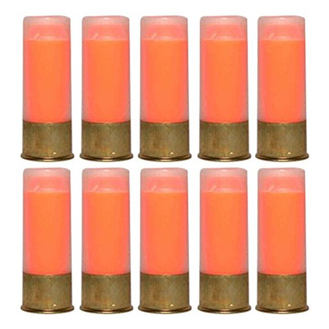 St Action Pro 12GA Gauge Shotgun Safety Trainer Cartridge Dummy Shell Rounds with Brass Case, Orange, 10 Pack