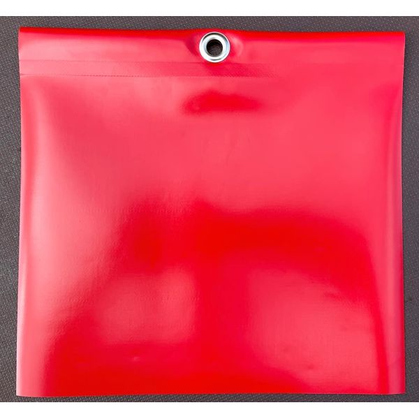 Warnflagge rot nach § 22 StVO. | 30x30cm stabile & robuste Lkw-Plane (670g/m²) | Warnfahne für Überhängende Lasten (1 Stück)