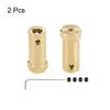 sourcing map Hexagonal Coupling 6 mm Bore Flexible Motor Connector Pack of 2