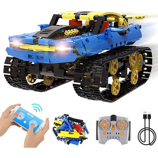 STEM Remote Control Building Kit, R/C TRACKED Off-Road Vehicle with lights