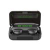 True wireless black earbuds with power bank noise cancelling