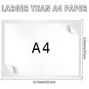 Clear Plastic Wallets A4 Popper Wallets Document File Folders for Paperwork A4 Plastic Envelopes Wallet, Pack of 6