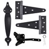Gate Hardware Kit Heavy Duty,with Self Locking Gate Latch,6 Inch T Str