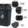 Idotry 13 Gallon Trash Can Plastic Kitchen Garbage Bin w/ Swing-Top, 4Packs Gray