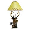 Rivers Edge Products Rustic Deer Table Lamp and Desk Lamp, Hand Painted Poly Resin, Rustic Home Decor and Unique Room Decor for Living Room or Bedroom, 40 Watt Bulb (Included), Design Deer