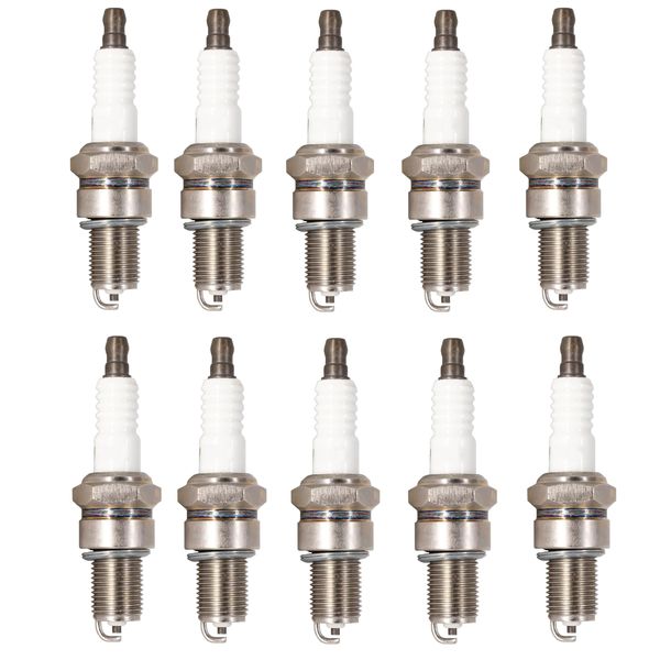 Hippotech Pack of 10 Spark Plug Fits for Honda GX120 GX160 GX200 GX240 GX270 GX340 GX390 Engine Lawn Mower