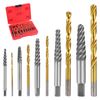 HSEAMALL 10PCS Screw Extractors with Left Hand Cobalt Drill Bits Set,Damaged Screw Remover Drill Extractor Combination Set