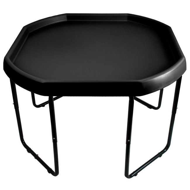 Black Mixing Play Tray 100cm Diameter & Height Adjustable Stand - For Fun & Messy Sand, Water & Glitter Play.