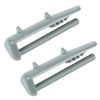 2 Plastic front + 2 Rear rail end caps, for BEKO Dishwasher