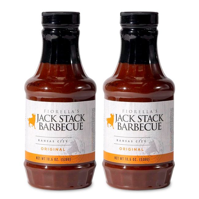 Jack Stack Barbecue Original Sauce - Kansas City BBQ Sauce - Smoked KC BBQ Sauce (2 Pack, 18oz Bottles)