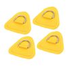 A ABSOPRO 4pcs Kayak D Ring Patch PVC Stainless Steel Triangle Shape Yellow Item Replacement