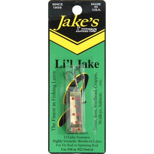 Jake'S Lures Li'L Jake 1/6Oz Silver Red Fishing Equipment