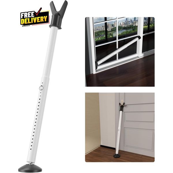 Door Security Bar Heavy Duty Door Jammer Security Bar Adjustable Sliding Door