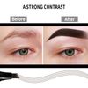 Boobeen Eyebrow Tattoo Pen Waterproof Liquid Eyebrow Pencil, Microblading Eyebrow Pen with Precision Applicator, Create Natural Eyebrow Makeup, Dark Brown