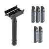 50 BLADES + Facón Vintage Long Handle Double Edge Safety Razor - Platinum Japanese Stainless Steel Blades - Butterfly Open Shaving Razor for Smooth Wet Shaving Experience - 200+ Shaves