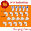 20 X 1/4"-1/4" Male Elbow Fitting Connector Connection Undersink RO System