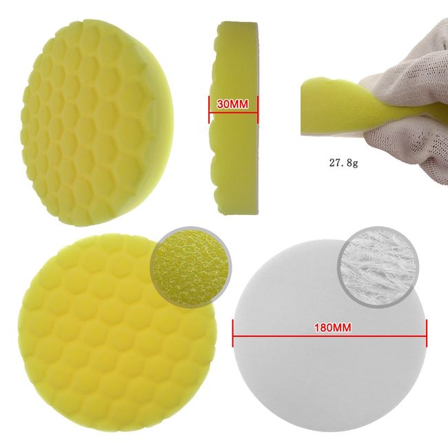 22 Pcs Mini Buffing Polishing Pad Foam Car Buffing Kit for Rotary Tools,  Electric Drill, for Detailing Waxing and Sealing Glaze