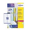 Avery L7172-25 Printable, Customisable Ring Binder File Labels, 18 Labels Per A4 Sheet,White