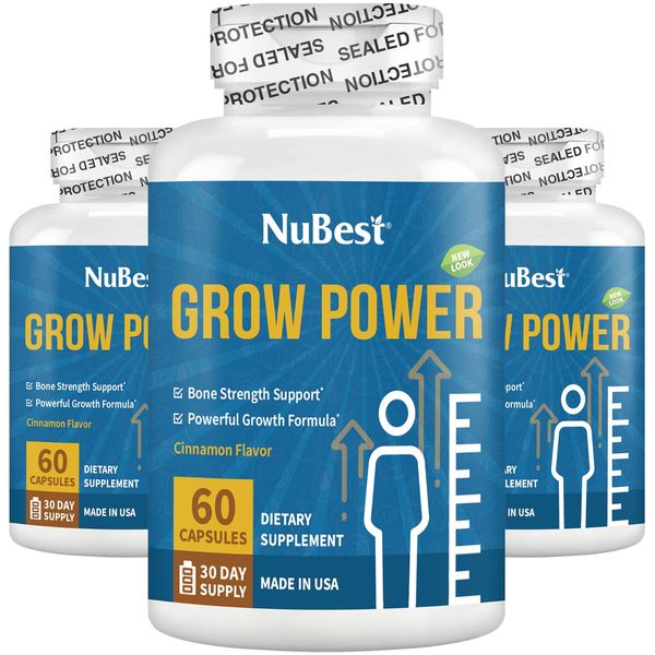 Grow Power Support Healthy Growth, Bone Strength & Immunity for Age 10+ - Pack 3