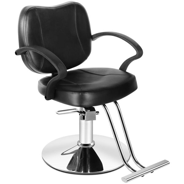 Black Hydraulic Barber Chair Salon Beauty Spa Tattoo Hair Styling Equipment