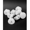 QWORK® 40Pcs wire storage connectors C&C Grid Connectors Clips Modular Storage Cubes Interlocking Buckle White