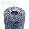 BODYMATE extra-hard 45cm long grey-blue/black smooth foam roller with free E-BOOK