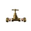 15mm Stopcock Valve - Brass Compression Stop Cock/Tap BS1010