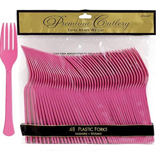 Amscan Red Plastic Forks