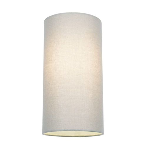 Contemporary and Stylish Dove Grey Linen Fabric Tall Cylindrical Lamp Shade for Pendant or Table Lamp Base - 25cm Height - 40w Maximum - Suitable for The Home or Commercial Usage by Happy Homewares
