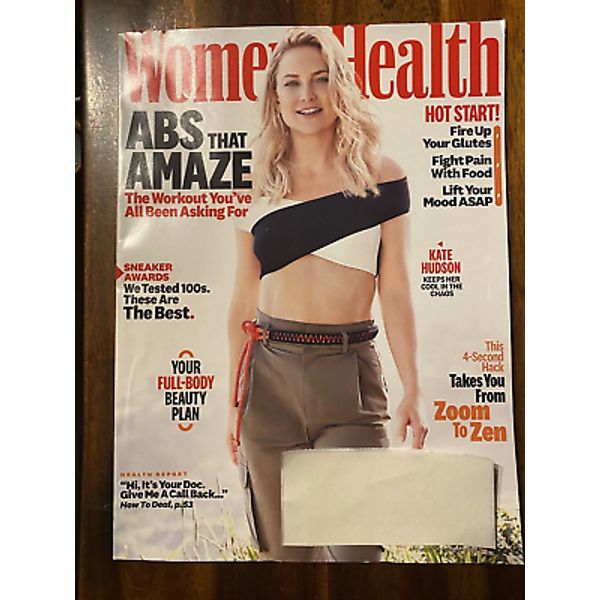 Women's Health magazine April 2021 Kate Hudson cover New, unread copy