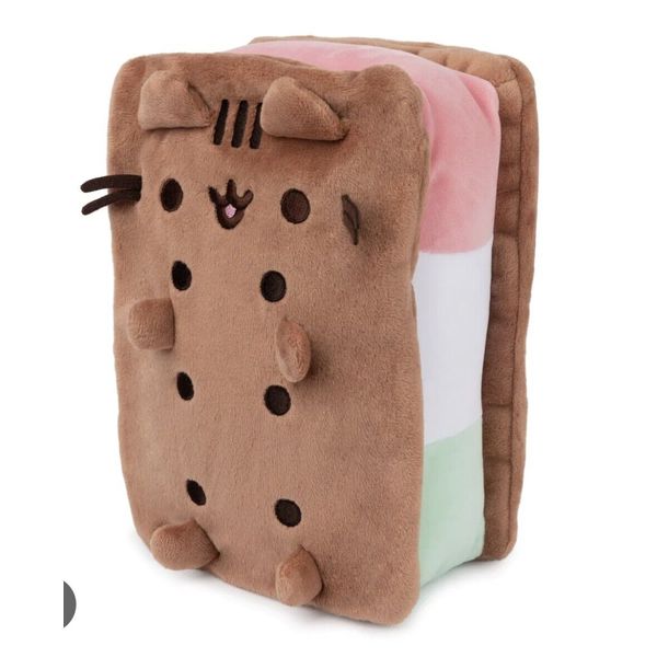 NWT! Pusheen Neapolitan Ice Cream Sandwich, 9.5 in