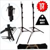 2 PACK - TriMax 9 ft Heavy Duty Thick Steel Stand, Wind Resistant, 3 Sec. 2 Ris.